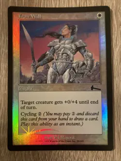 MTG Iron Will Foil Urza's Legacy - Near Mint - Image 1