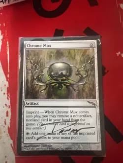 MTG Chrome Mox- Mirrodin - LP -Signed By Artist Donato Giancola *RARE SIGNATURE* - Image 1
