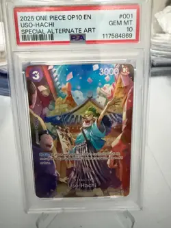 2025 One Piece OP10 Uso-Hachi Special Alternate Art PSA 10 - Image 1