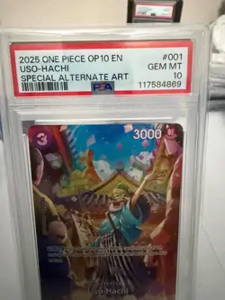 2025 One Piece OP10 Uso-Hachi Special Alternate Art PSA 10 - Image 3