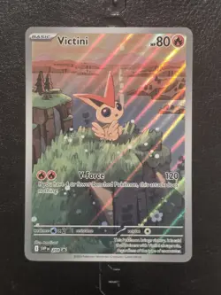 Pokemon Card - Victini Scarlet & Violet Promo 208 Holo Illustration Rare - Image 1