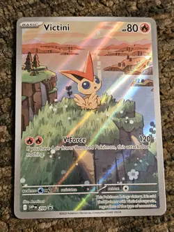 Pokemon TCG Victini Full Art Holo Black Star Promo Card 208 - Image 1