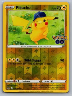 Pikachu (28) Holo Rare Pokemon GO 028/078 NM - Image 1