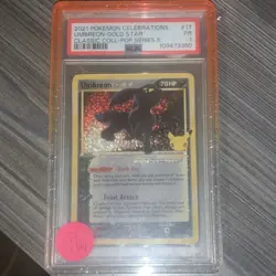 Pokemon Umbreon Gold Star 17/17 Celebrations Classic Collection Holo PSA - Image 1