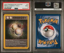 2002 POKEMON NEO DESTINY 1ST ED #16 MIRACLE ENERGY-HOLO PSA 9 - Image 3