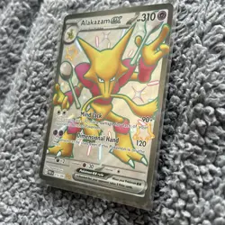 FROM UK Pokemon TCG Alakazam ex S&V: Paldean Fates 215/091 Holo Shiny Ultra Rare - Image 2