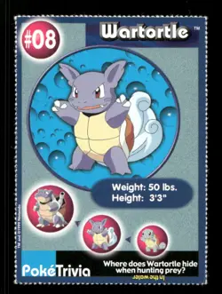 Pokemon 1999 Burger King Promo #08 Wartortle - Image 1