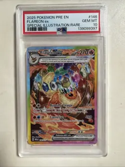 2025 Pokemon Pre EN Flareon Ex Special Illustration Rare #146 OBO - Image 1
