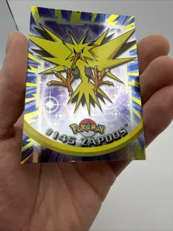 L2000 Topps Pokemon Series 3 HOLO Foil #145 Zapdos TV Animation Blue Label LP - Image 2
