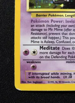 [HP] Mr. Mime 6/64 Jungle Set Holo Rare Vintage Pokemon - Image 3