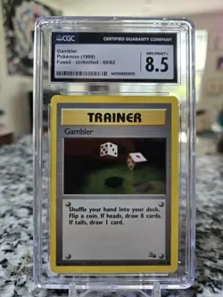 Gambler 60/62 - 1999 Pokemon Fossil Unlimited - CGC 8.5 NM/MINT+ - Image 1