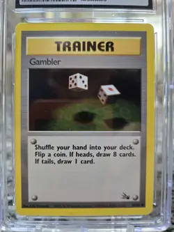 Gambler 60/62 - 1999 Pokemon Fossil Unlimited - CGC 8.5 NM/MINT+ - Image 2