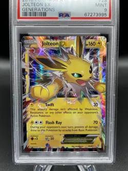 2016 Pokemon XY Generations Jolteon EX #28 Holo 28/83 PSA 9 MT - Image 2