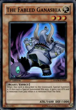 The Fabled Ganashia - Super Rare 1st Edition HA04-EN009 - MP - YuGiOh - Image 1