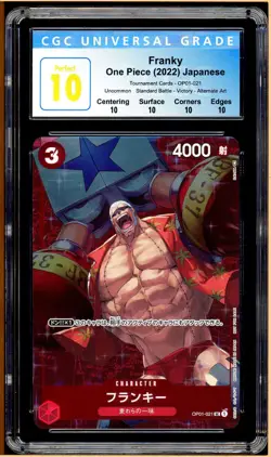 2022 Japanese One Piece Standard Battle Winner Franky OP01-021 CGC 10 PERFECT - Image 1
