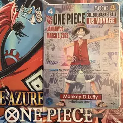 Monkey.D.Luffy (055) (College Basketball US Voyage) P-055 One Piece Promotion... - Image 2