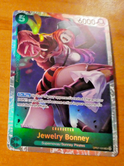 ONE PIECE ENGLISH CARD HOLO GAME CARTE OP07-026 JEWELRY BONNEY SR NM - Image 1