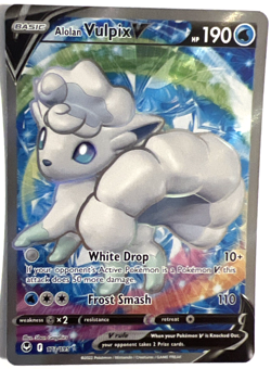 Pokemon - Alolan Vulpix V (Full Art) 173/195 Ultra Rare Card Holo - Image 1
