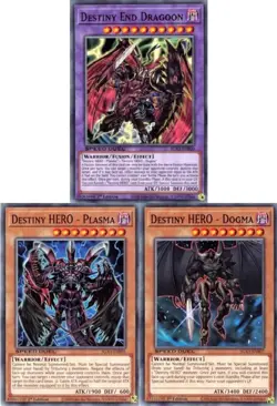 Yugioh Destiny End Dragoon Fusion Set Plasma Dogma 1st NM - Plus Free Holo Card - Image 1