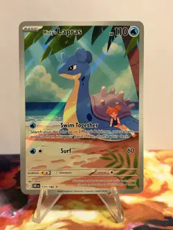 Pokemon TCG Misty's Lapras Destined Rivals Full Art Secret Rare Card 194/182 NM - Image 1