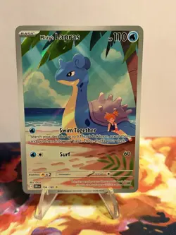 Pokemon TCG Misty's Lapras Destined Rivals Full Art Secret Rare Card 194/182 NM - Image 2