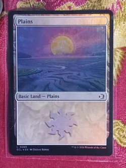 FOIL PLAINS land white mana card #0296 Lorwyn Eclipsed Magic The Gathering MTG - Image 1
