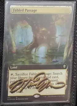 MTG FOIL Fabled Passage Extended Art Throne of Eldraine SHADOW SIGNED BY ARTIST - Image 1