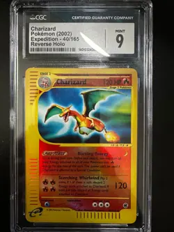 2002 Pokemon Expedition #40/165 Charizard Reverse Holo CGC 9 MINT - Image 1