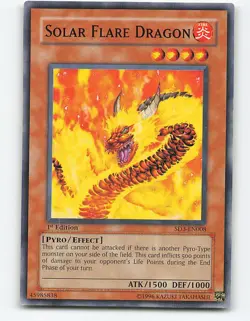 Solar Flare Dragon #SD3-EN008 1st Edition Yugioh Card - Image 1