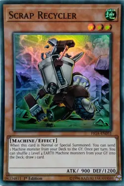 FIGA-EN051 SCRAP RECYCLER SUPER RARE 1ST EDITION YuGiOh CARD - Image 1