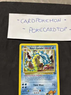 Pokemon Card Misty's Gyarados 13/132- Gym Heroes- Eng-holo-Exc! - Image 2