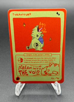 Pokedoodles Tyraniturd 43/90 - Rare Card - Pokemon Tyranitar Fan Art - Image 2