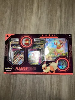 Pokemon TCG: Flareon VMAX Premium Collection Box - Factory Sealed Small Tear - Image 1