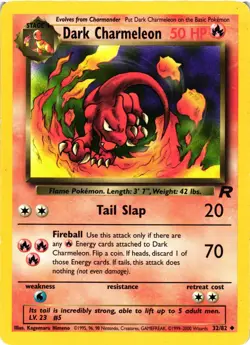 Pokemon TCG Dark Charmeleon Uncommon Unlimited Team Rocket 32/82 MP/HP - Image 1