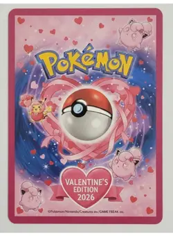 Pokemon SWEETHEART PIKACHU Trading Card Glossy Limited Valentines Edition 2026 - Image 2