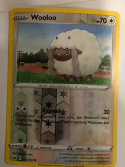 Wooloo 152/202 - Sword & Shield Base Pokemon Reverse Holo Foil Nice! - Image 1
