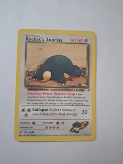 Pokemon TCG Rocket’s Snorlax 33/132 - Gym Heroes Rare 2000 WOTC LP - Image 1