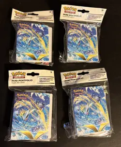 X4 Pokemon TCG Mini Portfolio Sword Shield Silver Tempest + 1 Booster Pack New - Image 2