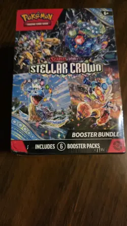 Pokemon TCG Stellar Crown Booster Box Sealed, Scarlett and Violet - Image 1