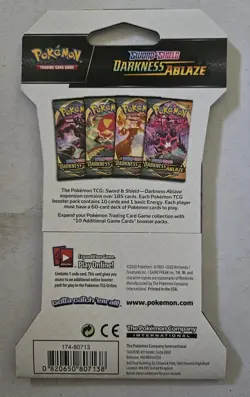 Pokemon TCG | Darkness Ablaze | Sleeved Booster Pack | New Factory Sealed 820650807121 - Image 2