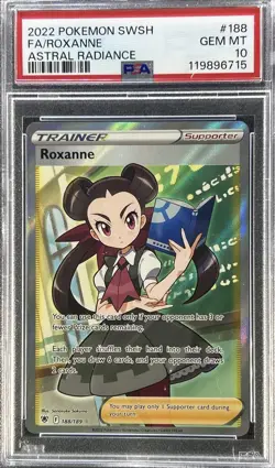 2022 Pokemon Astral Radiance ** ROXANNE ** Trainer #188/189 💎PSA 10 💎 - Image 1