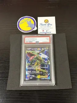 2015 Pokemon Rayquaza EX Full Art Holo Roaring Skies 104/108 - PSA 7 - NM - Image 1