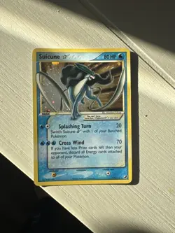 2005 Pokemon Suicune Gold Star Holo #115 EX Unseen Forces English - Image 1