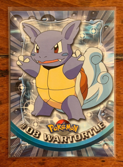 1999 Topps Pokemon Wartotle #08 TV Animation Series Blue Logo - Image 1