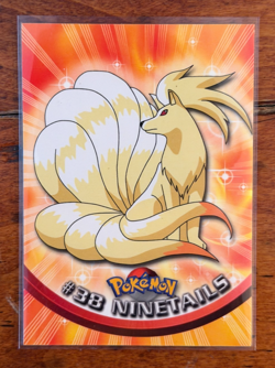1999 Topps Pokemon Ninetails #38 TV Animation Blue Logo 1st Series - Image 1