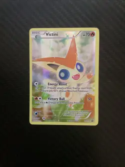 Pokemon TCG Victini Full Art Holo XY Promo XY117 LP - Image 1