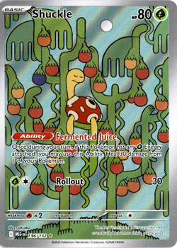 Shuckle 136/132 Pokemon Mega Evolution Illustration Rare NM - Image 1
