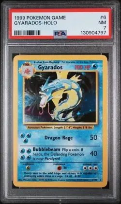 Gyarados 6/102 PSA 7 Pokemon Base Set Holo Rare - Image 1
