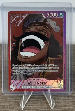 One Piece TCG Gol.D.Roger OP13-003 Alt Art Leader OP13 Carrying On His Will - Image 1