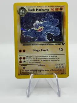 Pokemon Team Rocket Dark Machamp Holo Rare Card 10/82 English 2000 Unlimited - Image 1